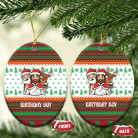 Christmas Jesus Birthday Boy Ceramic Ornament Xmas Holiday Patterns - Wonder Print Shop
