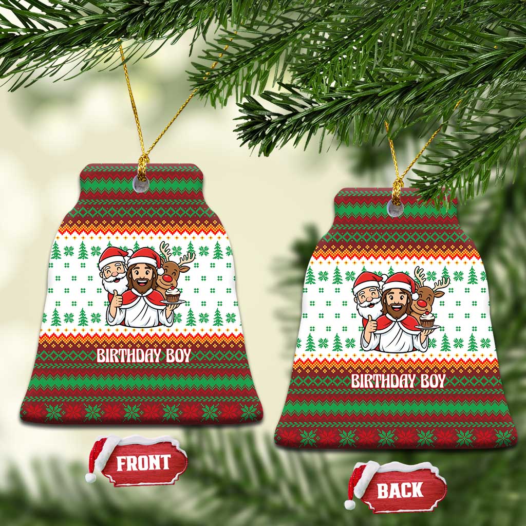 Christmas Jesus Birthday Boy Ceramic Ornament Xmas Holiday Patterns - Wonder Print Shop