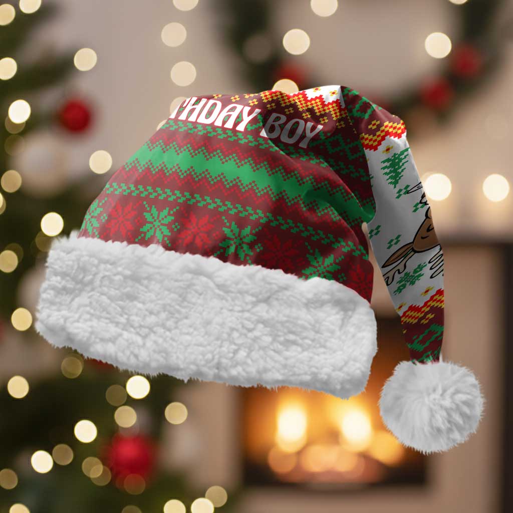 Christmas Jesus Birthday Boy Christmas Santa Hat Xmas Holiday Patterns - Wonder Print Shop