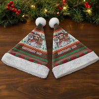 Christmas Jesus Birthday Boy Christmas Santa Hat Xmas Holiday Patterns - Wonder Print Shop
