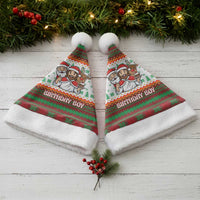 Christmas Jesus Birthday Boy Christmas Santa Hat Xmas Holiday Patterns - Wonder Print Shop