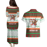 Christmas Jesus Birthday Boy Couples Matching Puletasi and Hawaiian Shirt Xmas Holiday Patterns - Wonder Print Shop