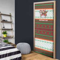Christmas Jesus Birthday Boy Door Cover Xmas Holiday Patterns - Wonder Print Shop
