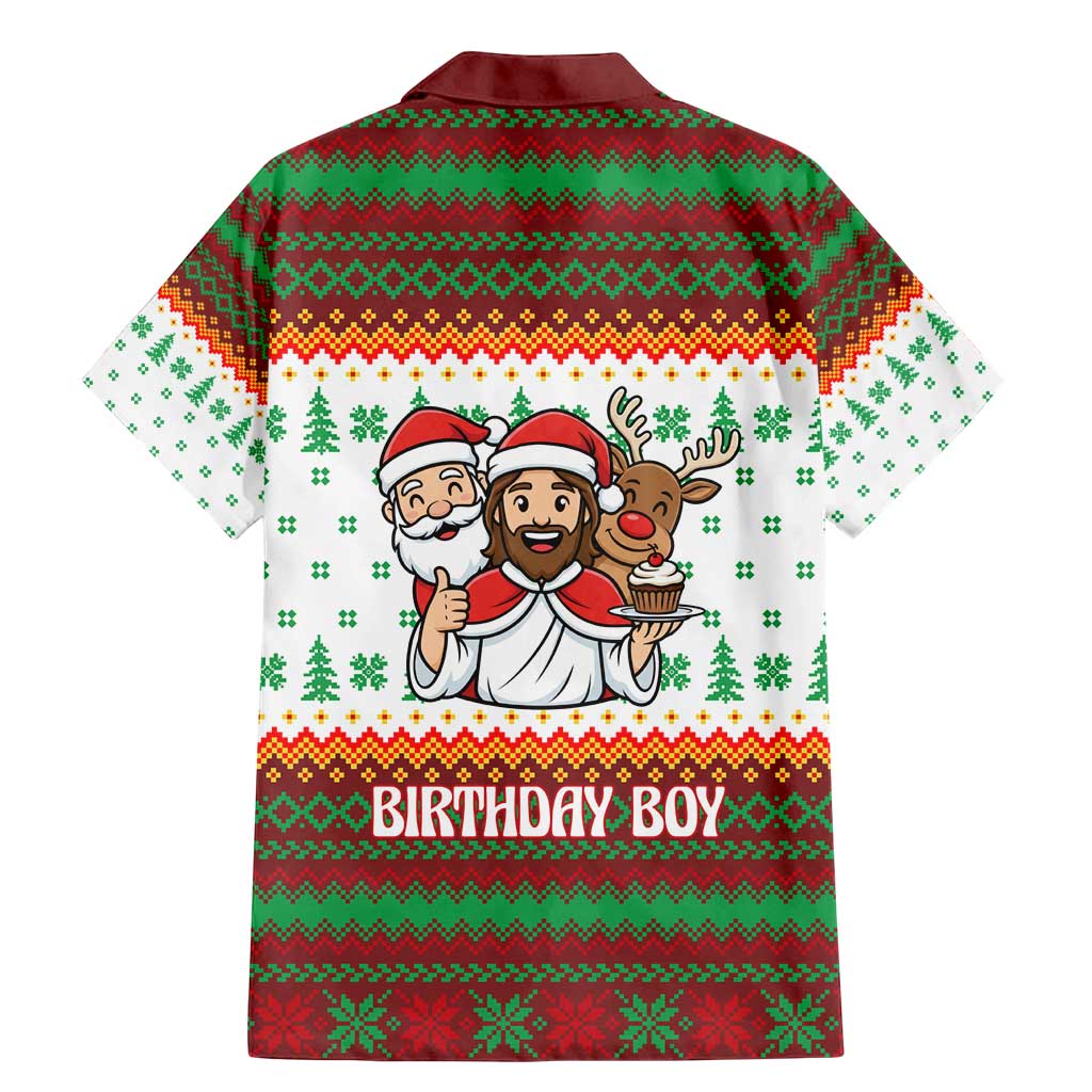 Christmas Jesus Birthday Boy Family Matching Mermaid Dress and Hawaiian Shirt Xmas Holiday Patterns - Wonder Print Shop