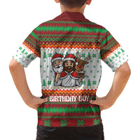 Christmas Jesus Birthday Boy Family Matching Puletasi and Hawaiian Shirt Xmas Holiday Patterns - Wonder Print Shop