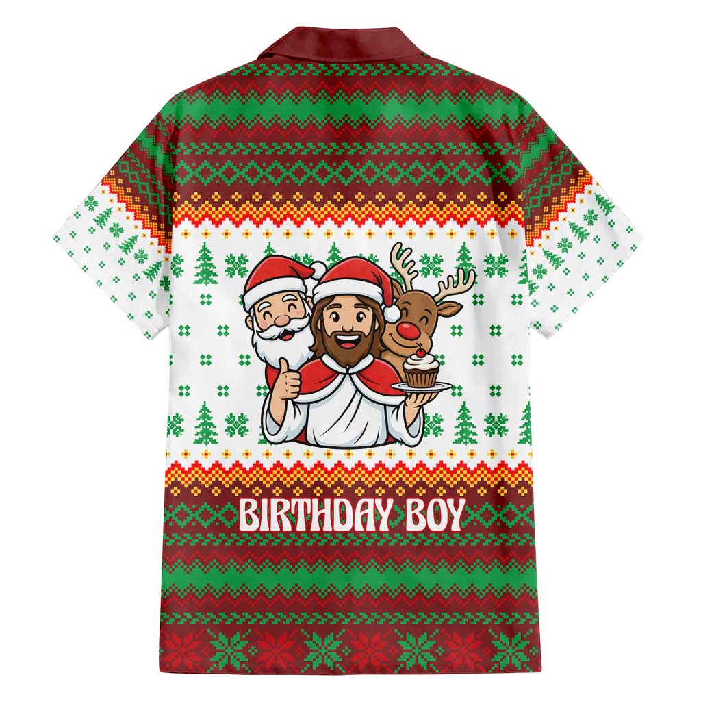 Christmas Jesus Birthday Boy Family Matching Puletasi and Hawaiian Shirt Xmas Holiday Patterns - Wonder Print Shop