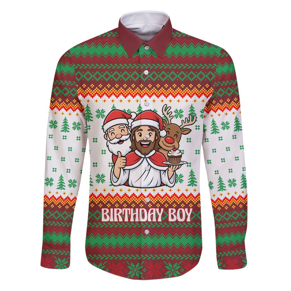 Christmas Jesus Birthday Boy Family Matching Puletasi and Hawaiian Shirt Xmas Holiday Patterns - Wonder Print Shop