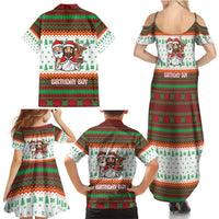 Christmas Jesus Birthday Boy Family Matching Summer Maxi Dress and Hawaiian Shirt Xmas Holiday Patterns - Wonder Print Shop