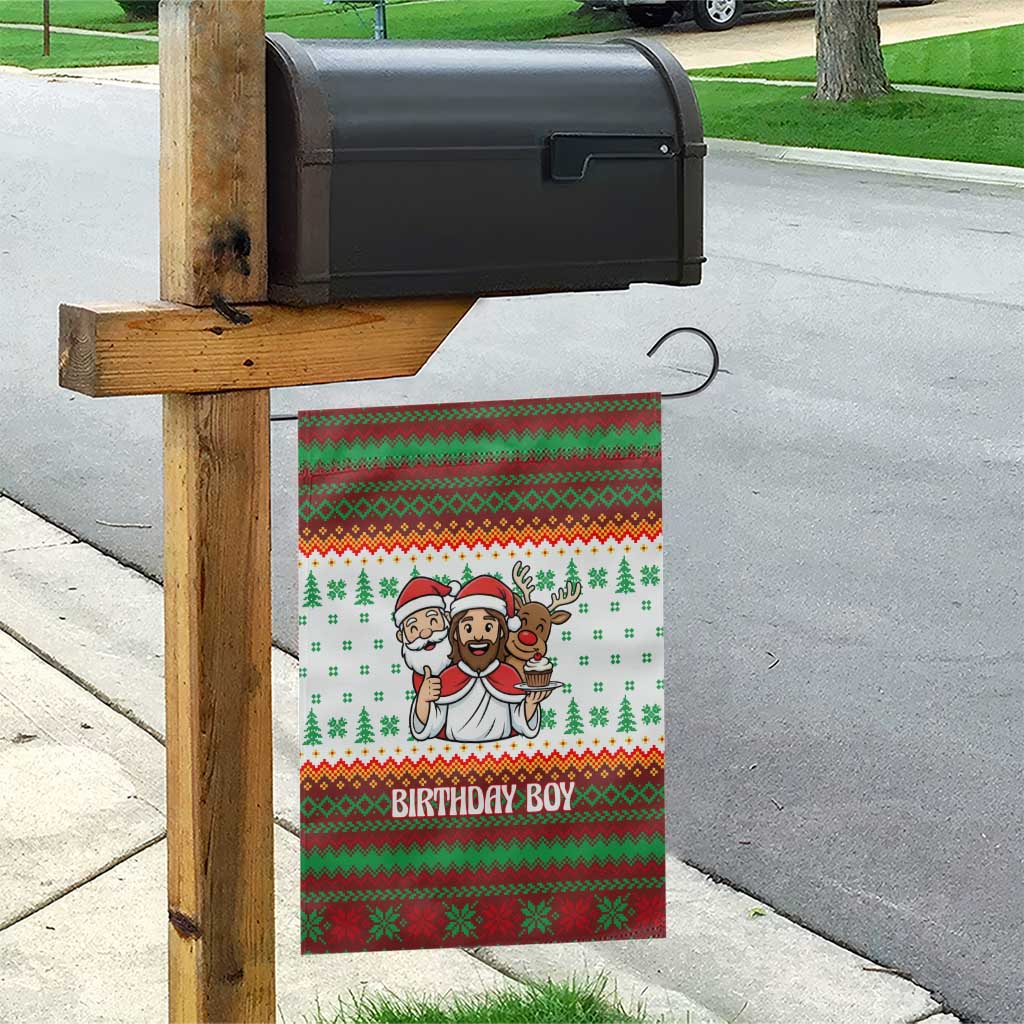 Christmas Jesus Birthday Boy Garden Flag Xmas Holiday Patterns - Wonder Print Shop