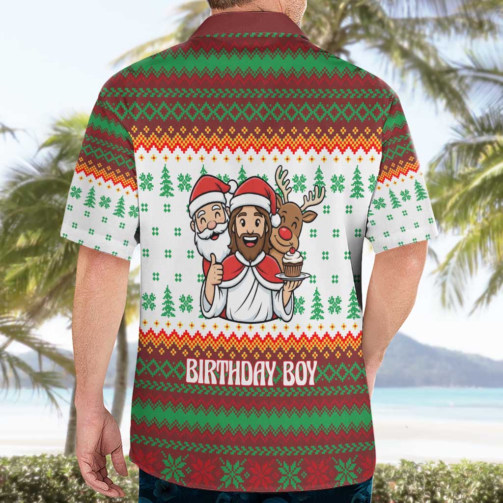 Christmas Jesus Birthday Boy Hawaiian Shirt Xmas Holiday Patterns - Wonder Print Shop