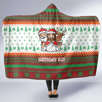 Christmas Jesus Birthday Boy Hooded Blanket Xmas Holiday Patterns - Wonder Print Shop