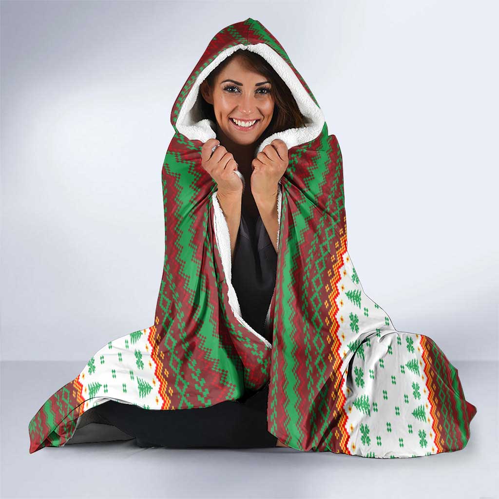 Christmas Jesus Birthday Boy Hooded Blanket Xmas Holiday Patterns - Wonder Print Shop