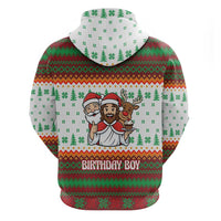 Christmas Jesus Birthday Boy Hoodie Xmas Holiday Patterns - Wonder Print Shop