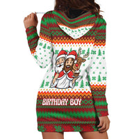 Christmas Jesus Birthday Boy Hoodie Dress Xmas Holiday Patterns - Wonder Print Shop