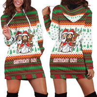 Christmas Jesus Birthday Boy Hoodie Dress Xmas Holiday Patterns - Wonder Print Shop