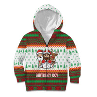Christmas Jesus Birthday Boy Kid Hoodie Xmas Holiday Patterns - Wonder Print Shop