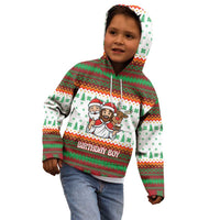 Christmas Jesus Birthday Boy Kid Hoodie Xmas Holiday Patterns - Wonder Print Shop