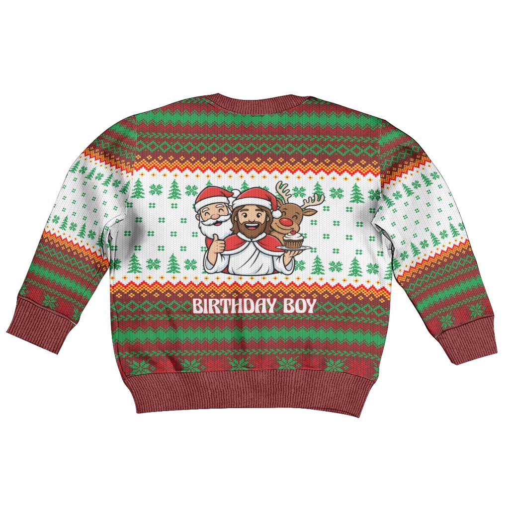 Christmas Jesus Birthday Boy Kid Ugly Christmas Sweater Xmas Holiday Patterns - Wonder Print Shop