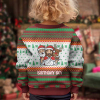 Christmas Jesus Birthday Boy Kid Ugly Christmas Sweater Xmas Holiday Patterns - Wonder Print Shop