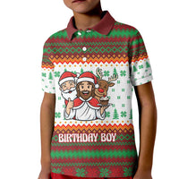 Christmas Jesus Birthday Boy Kid Polo Shirt Xmas Holiday Patterns - Wonder Print Shop
