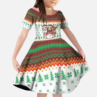Christmas Jesus Birthday Boy Kid Short Sleeve Dress Xmas Holiday Patterns - Wonder Print Shop