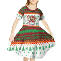 Christmas Jesus Birthday Boy Kid Short Sleeve Dress Xmas Holiday Patterns - Wonder Print Shop