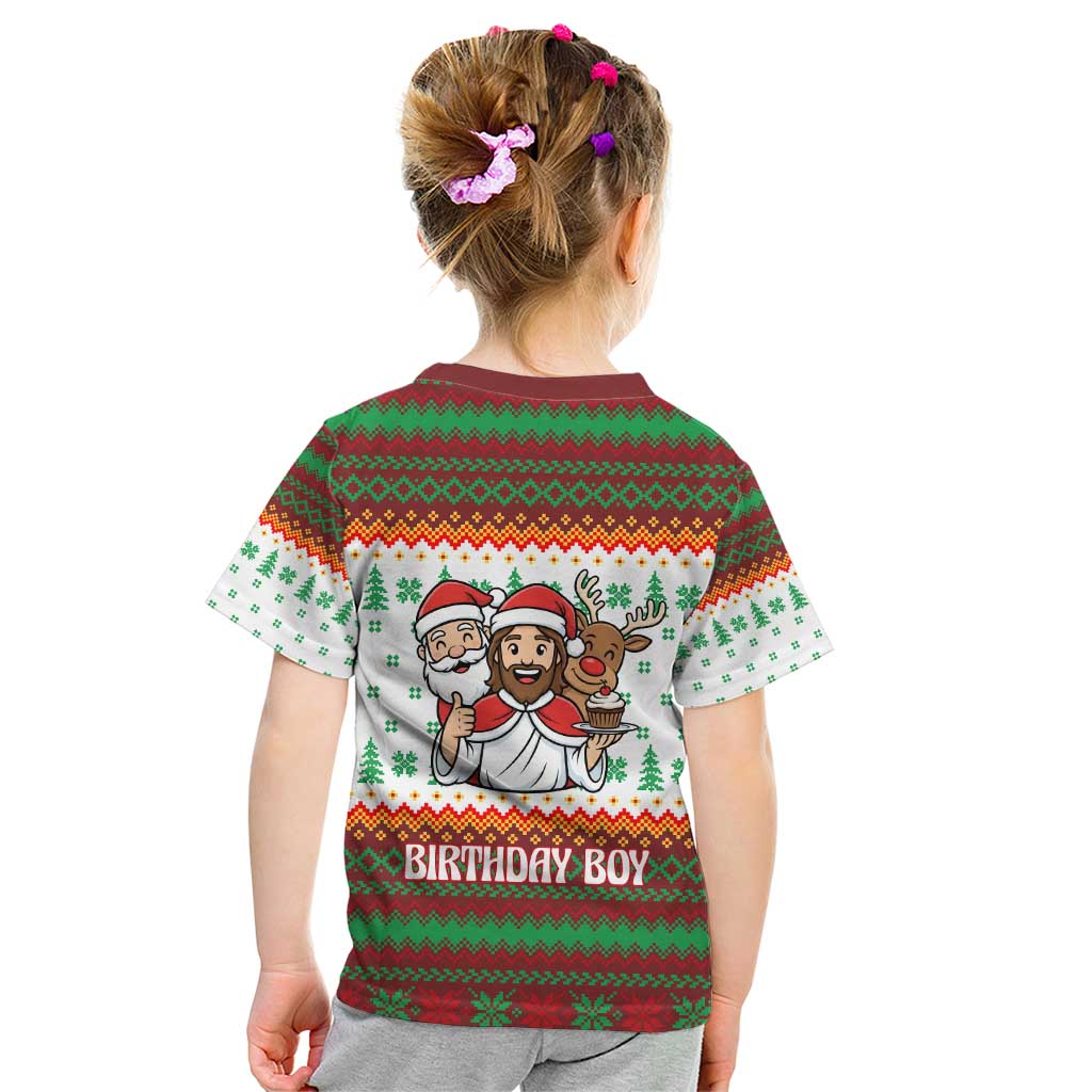 Christmas Jesus Birthday Boy Kid T Shirt Xmas Holiday Patterns - Wonder Print Shop