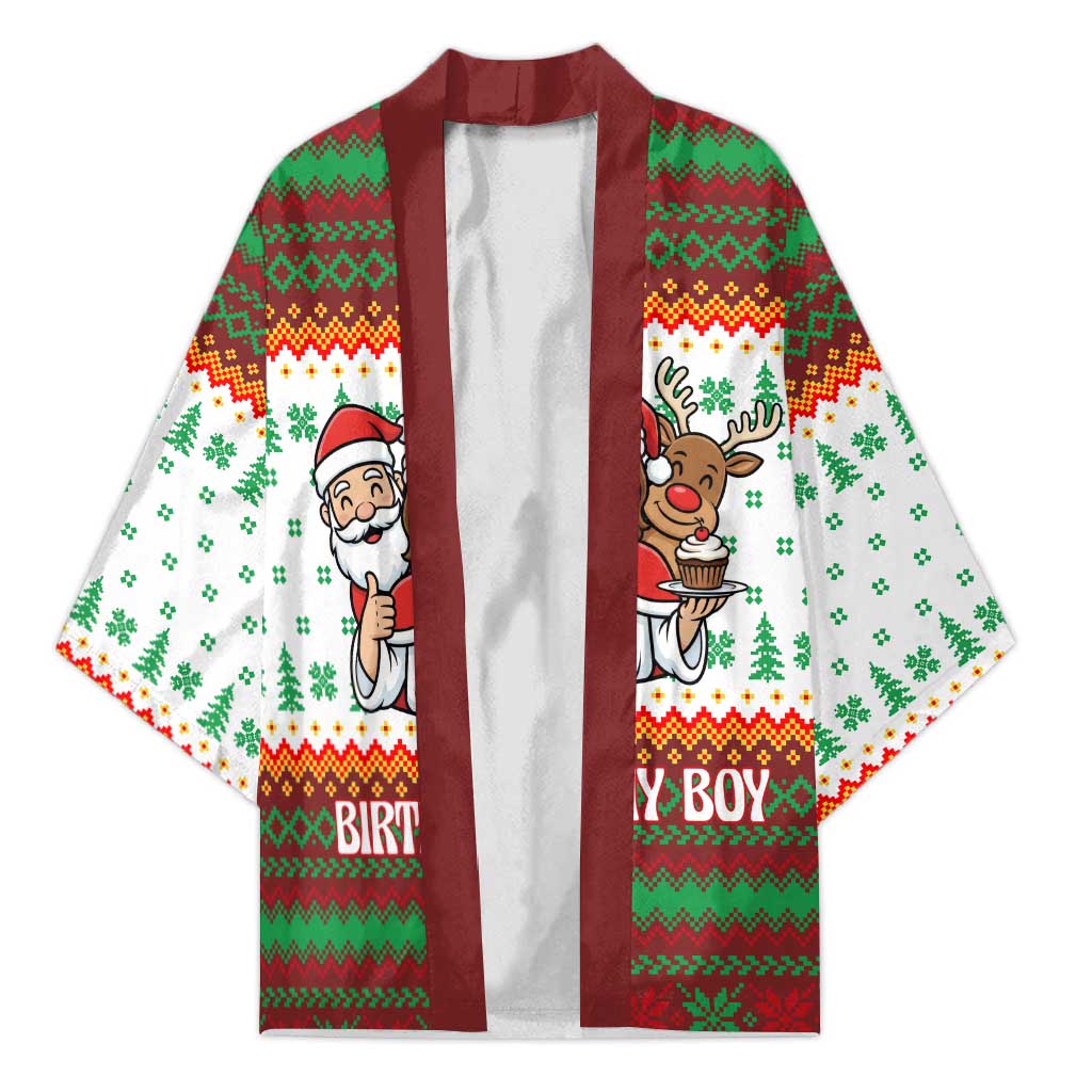 Christmas Jesus Birthday Boy Kimono Xmas Holiday Patterns - Wonder Print Shop