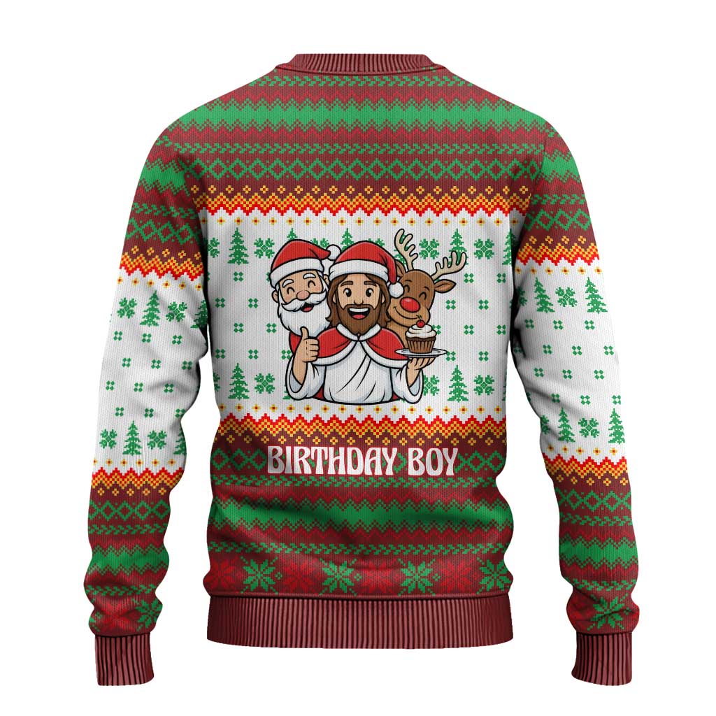 Christmas Jesus Birthday Boy Ugly Christmas Sweater Xmas Holiday Patterns - Wonder Print Shop