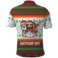 Christmas Jesus Birthday Boy Polo Shirt Xmas Holiday Patterns - Wonder Print Shop