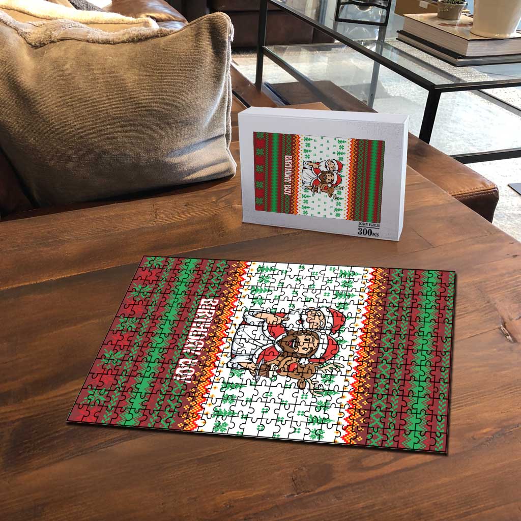 Christmas Jesus Birthday Boy Puzzle Xmas Holiday Patterns - Wonder Print Shop