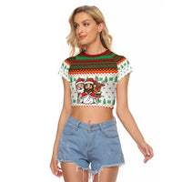 Christmas Jesus Birthday Boy Raglan Cropped T Shirt Xmas Holiday Patterns - Wonder Print Shop