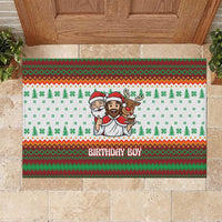 Christmas Jesus Birthday Boy Rubber Doormat Xmas Holiday Patterns - Wonder Print Shop