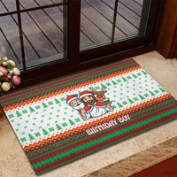 Christmas Jesus Birthday Boy Rubber Doormat Xmas Holiday Patterns - Wonder Print Shop