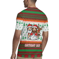 Christmas Jesus Birthday Boy Rugby Jersey Xmas Holiday Patterns - Wonder Print Shop