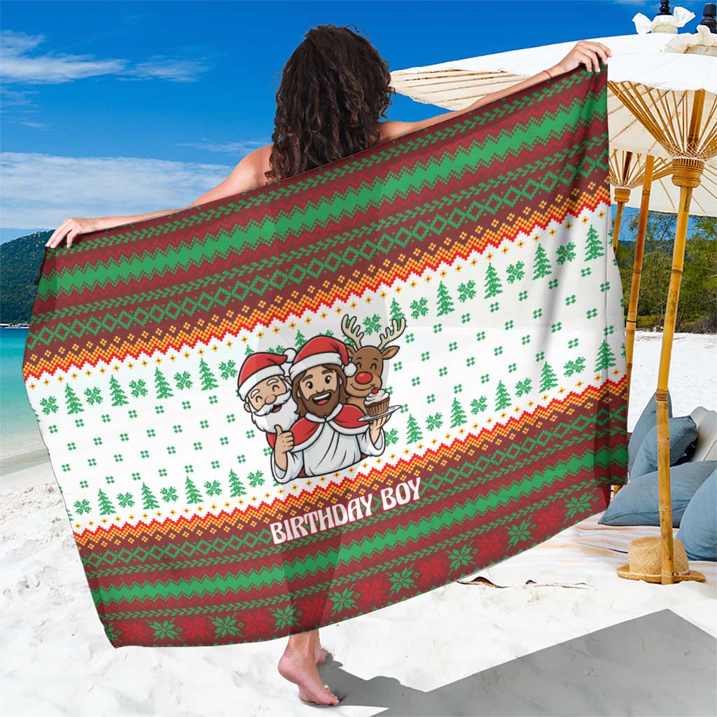 Christmas Jesus Birthday Boy Sarong Xmas Holiday Patterns - Wonder Print Shop