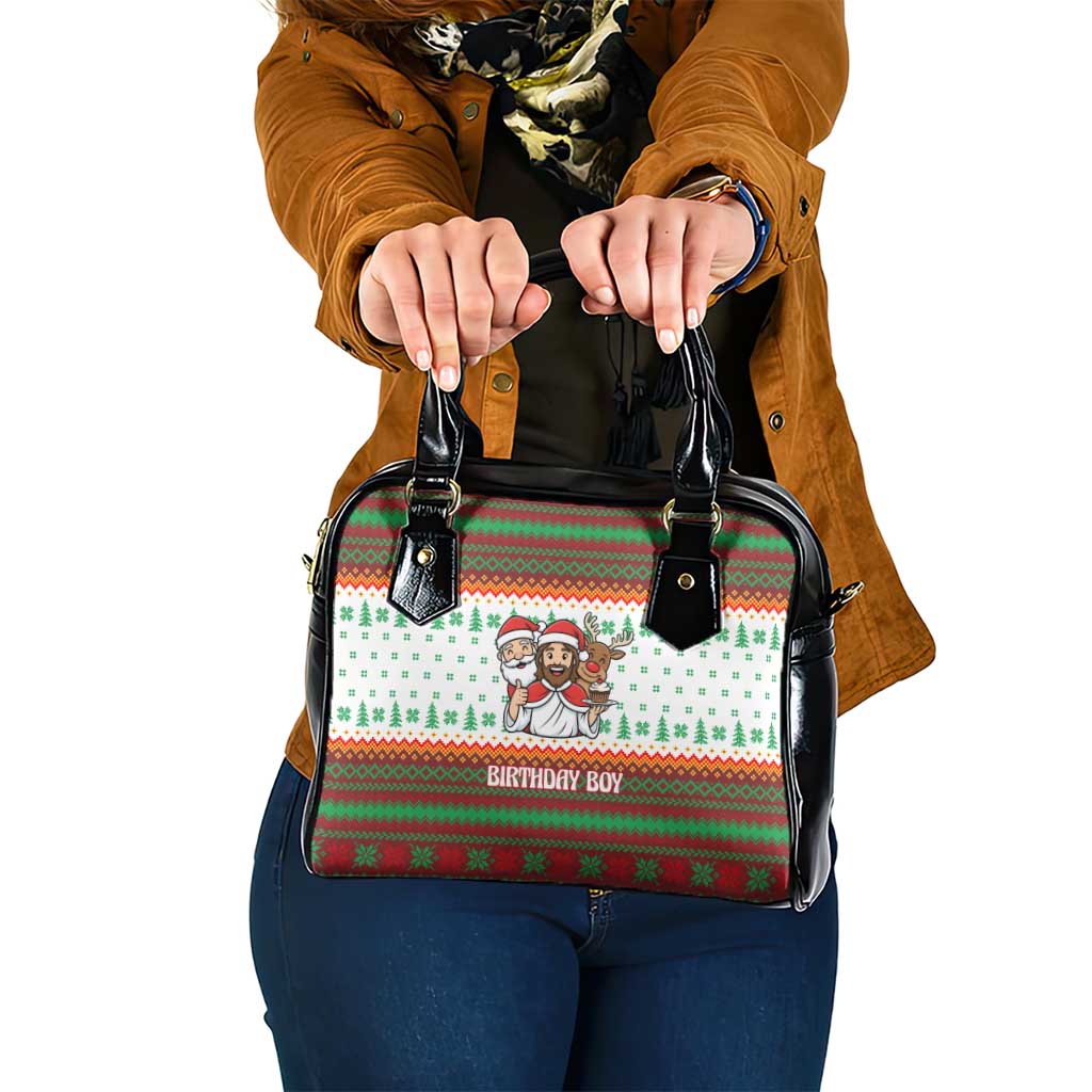 Christmas Jesus Birthday Boy Shoulder Handbag Xmas Holiday Patterns - Wonder Print Shop