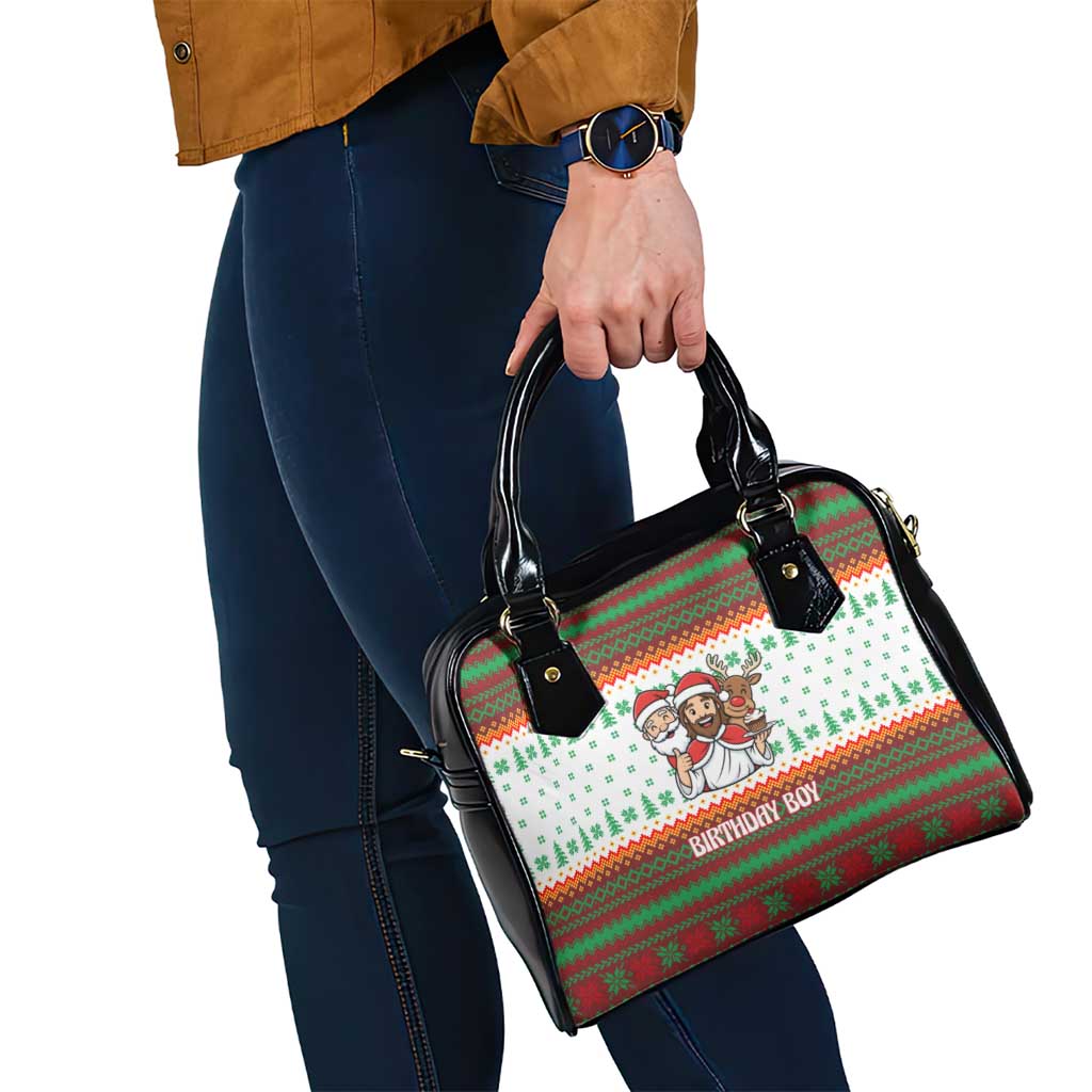 Christmas Jesus Birthday Boy Shoulder Handbag Xmas Holiday Patterns - Wonder Print Shop