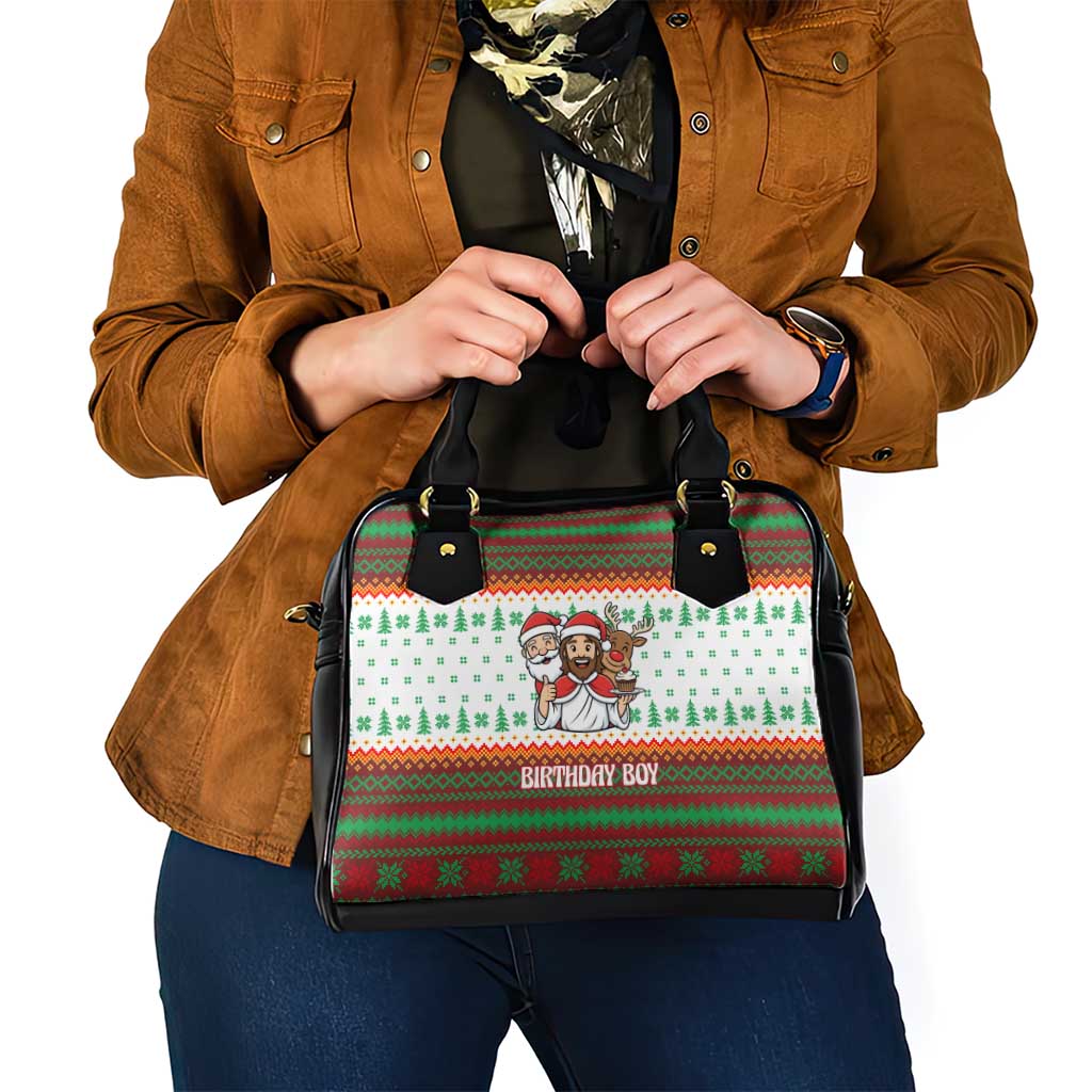Christmas Jesus Birthday Boy Shoulder Handbag Xmas Holiday Patterns - Wonder Print Shop