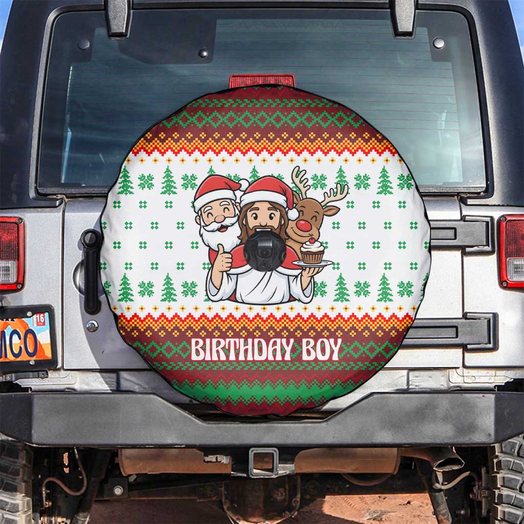Christmas Jesus Birthday Boy Spare Tire Cover Xmas Holiday Patterns - Wonder Print Shop