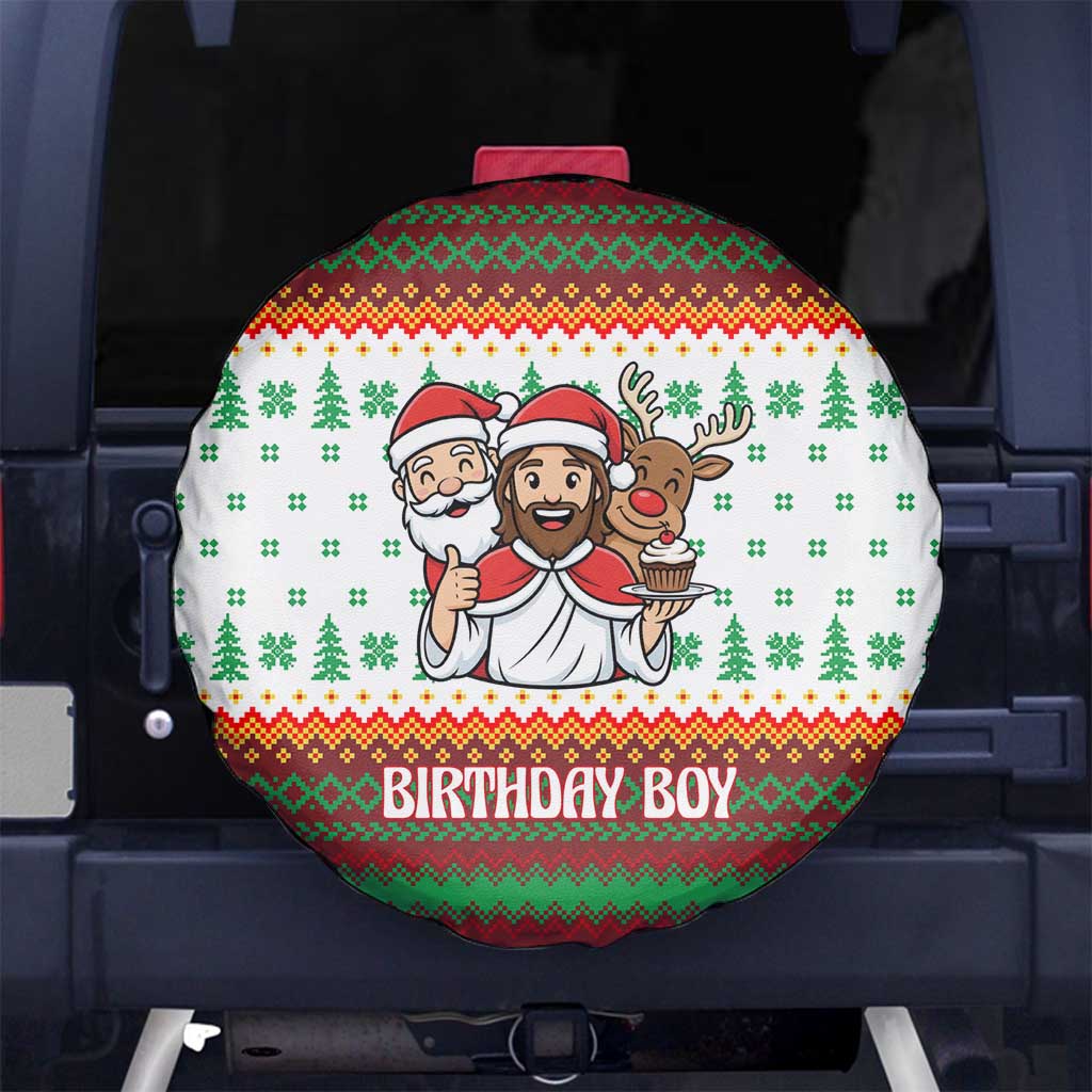 Christmas Jesus Birthday Boy Spare Tire Cover Xmas Holiday Patterns - Wonder Print Shop