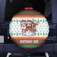 Christmas Jesus Birthday Boy Spare Tire Cover Xmas Holiday Patterns - Wonder Print Shop