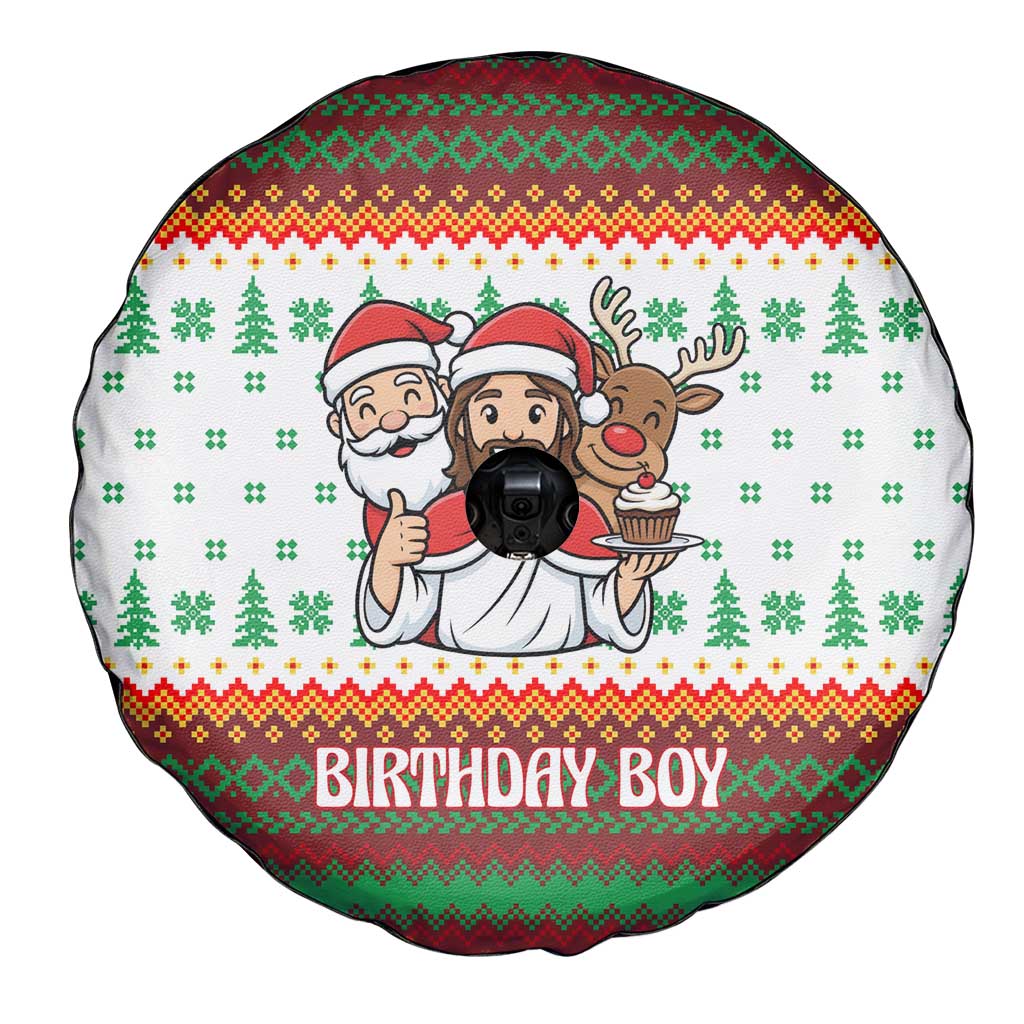 Christmas Jesus Birthday Boy Spare Tire Cover Xmas Holiday Patterns - Wonder Print Shop