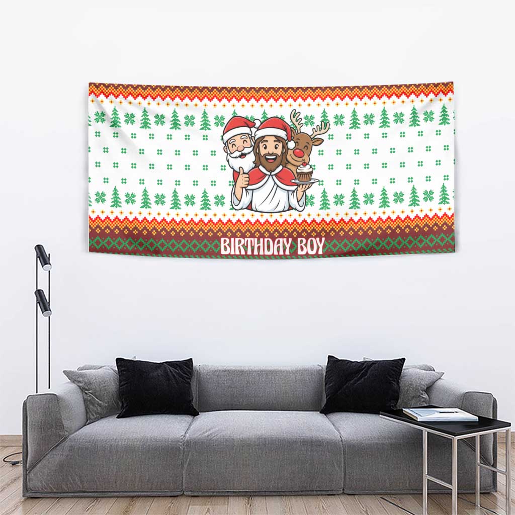 Christmas Jesus Birthday Boy Tapestry Xmas Holiday Patterns - Wonder Print Shop