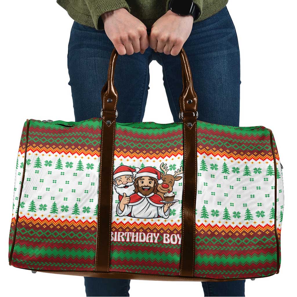 Christmas Jesus Birthday Boy Travel Bag Xmas Holiday Patterns - Wonder Print Shop