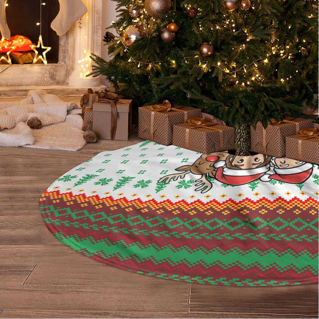 Christmas Jesus Birthday Boy Tree Skirt Xmas Holiday Patterns - Wonder Print Shop