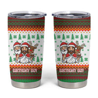 Christmas Jesus Birthday Boy Tumbler Cup Xmas Holiday Patterns - Wonder Print Shop