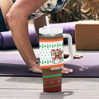 Christmas Jesus Birthday Boy Tumbler With Handle Xmas Holiday Patterns - Wonder Print Shop