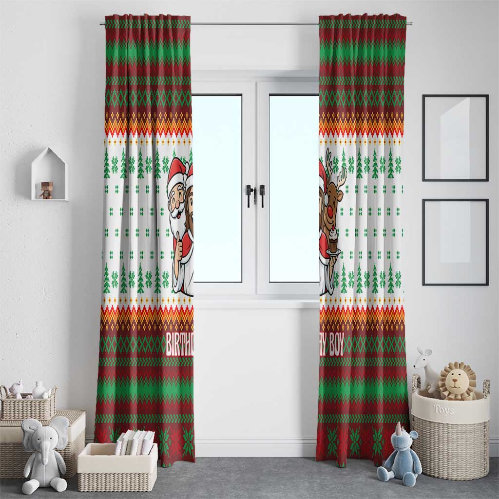 Christmas Jesus Birthday Boy Window Curtain Xmas Holiday Patterns - Wonder Print Shop