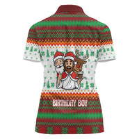 Christmas Jesus Birthday Boy Women Polo Shirt Xmas Holiday Patterns - Wonder Print Shop
